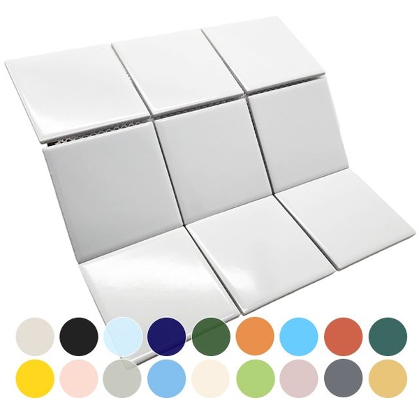 자기질 모자이크타일 주방 현관 욕실 바닥 벽타일 97mm 27color