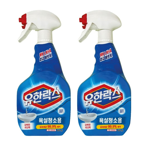 유한락스 욕실청소용 스프레이 600ml x 2개
