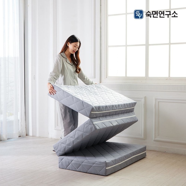 3단 접이식 매트리스 6cm 10cm 15cm 원룸 침대 바닥 단단한 토퍼 수면매트