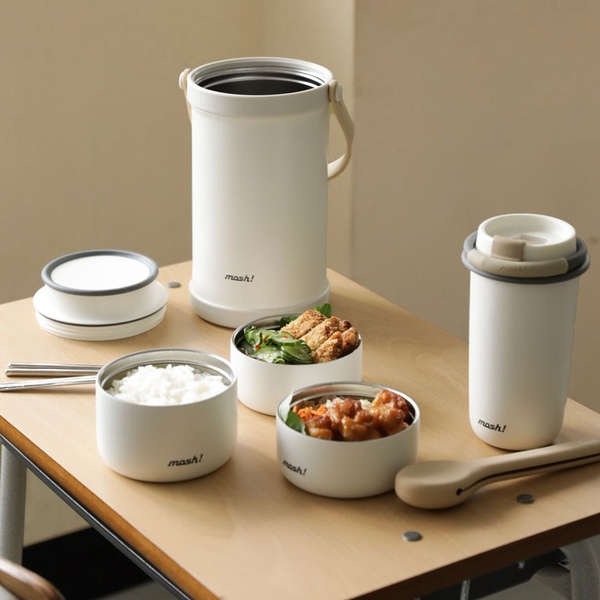 스테인리스 일체형 진공 보온 도시락 1.8L