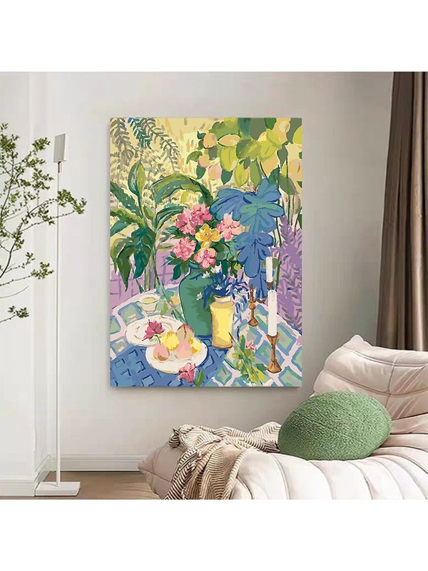 [해외] DIY 명화그리기 대형 캔버스 페인팅 유화그리기세트 7종 구성품 꽃 80x110