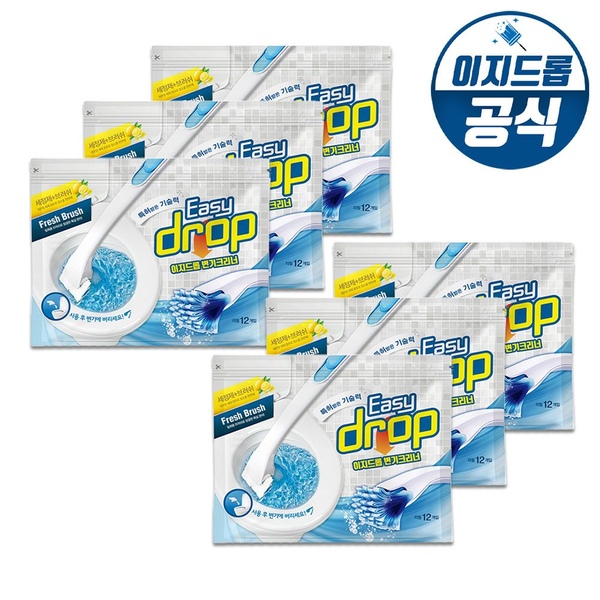 변기크리너 리필 6팩 (72개입/핸들 미포함)/ 변기청소 변기세정제 변기클리너 변기청소솔