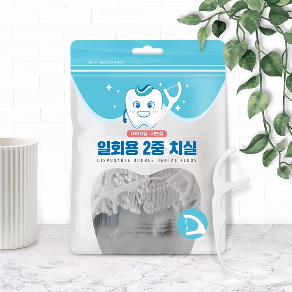 일회용치실 치아관리 이쑤시개 2중치실 (100개입)