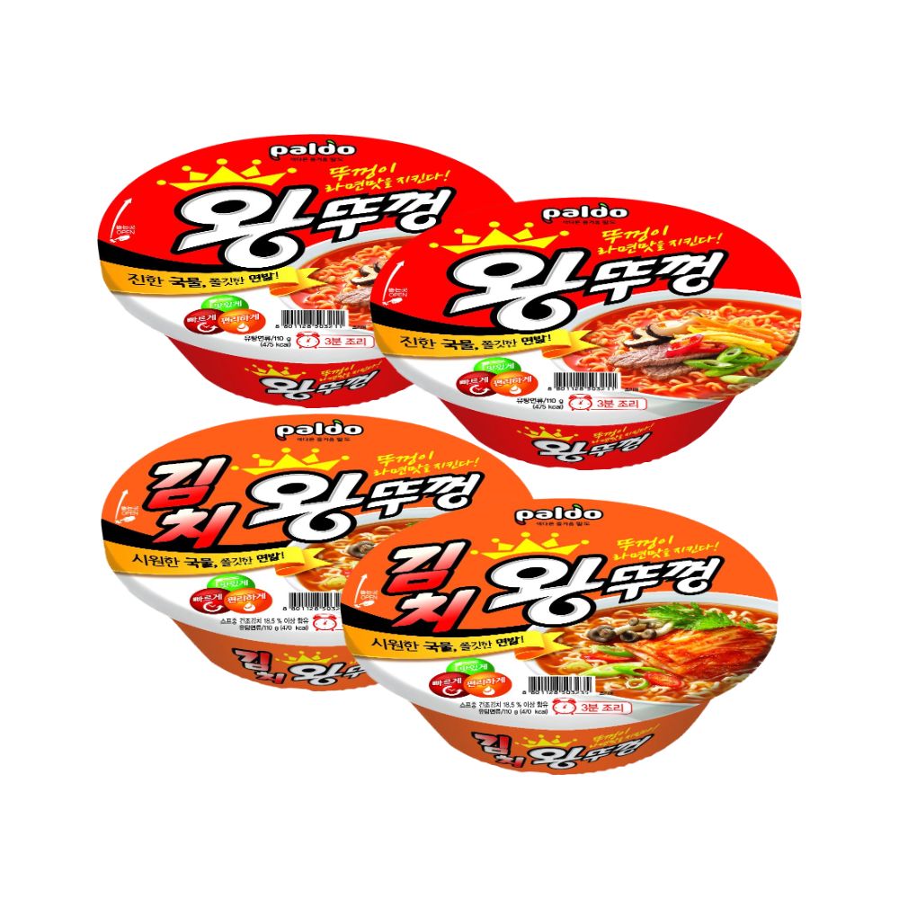 팔도 왕뚜껑 110g*4개+김치왕뚜껑 110g*4개 외 3종