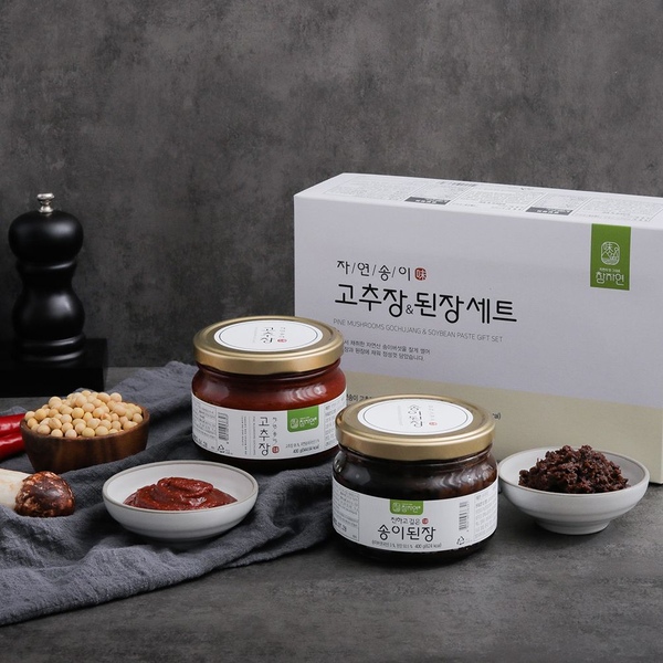 자연송이 고추장 400g + 송이된장 400g(쇼핑백 포함)
