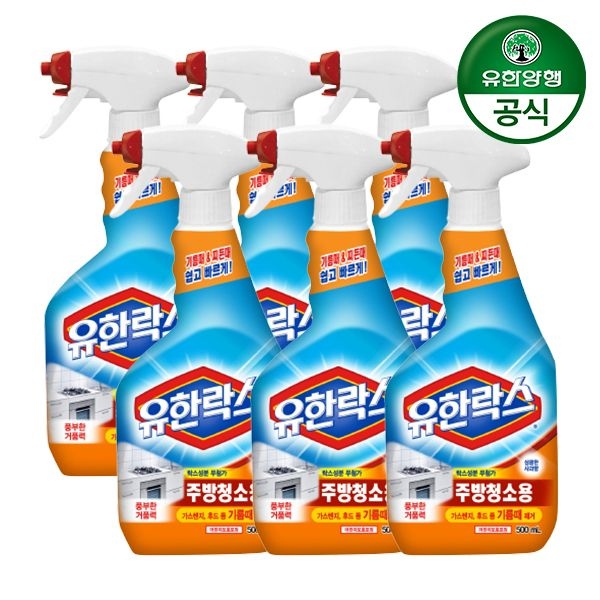 유한락스 주방청소용 500ml 6개