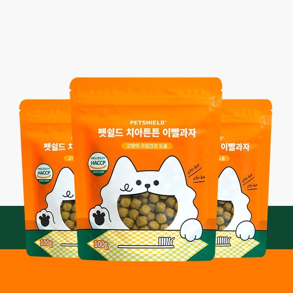 치아튼튼 고양이 이빨과자 100g x 3팩 SET