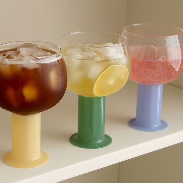 컬러 실린더 고블렛 350ml(L) 3color