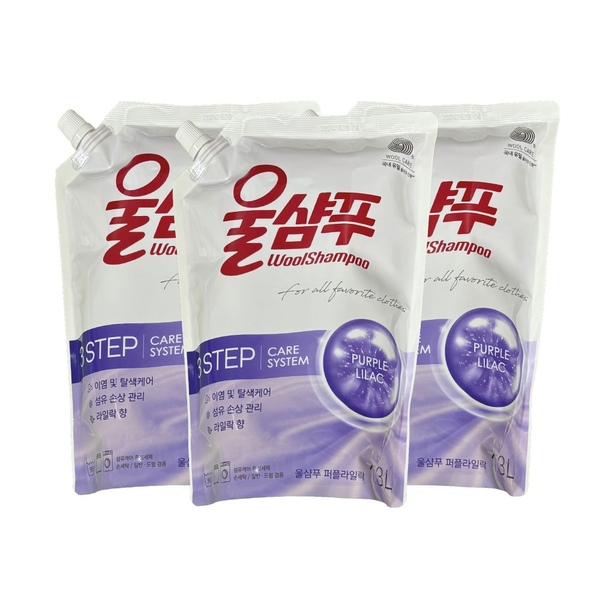 울샴푸 퍼플 라일락 리필 1.3L x 3개
