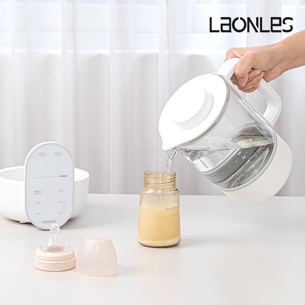 라온르 LAONLES 무선전기포트 분유포트 티포트 1.3L 핑크