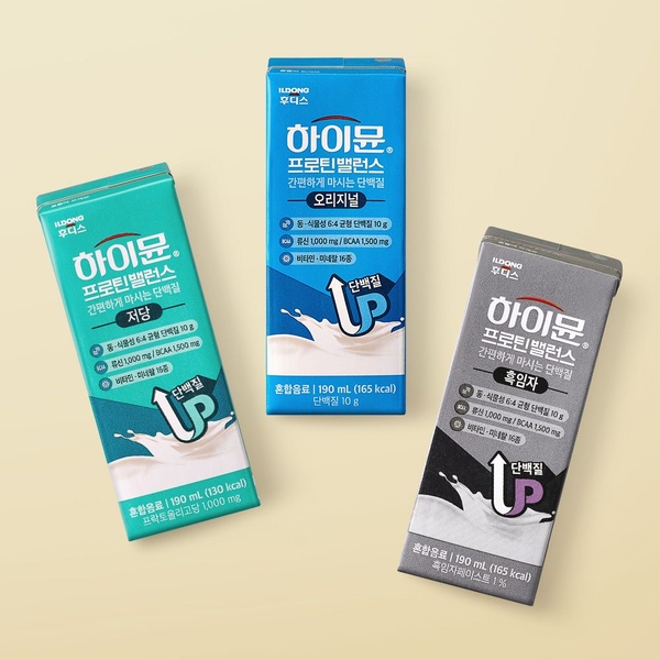 하이뮨 프로틴 밸런스 음료 3종 190ml*32팩 (오리지널/저당/흑임자)