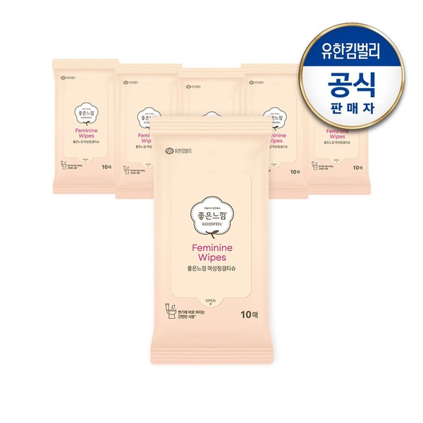 좋은느낌 여성청결티슈 10매x6팩