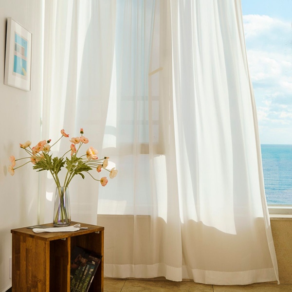 프리미엄 리드밴드 올 뉴 비욘드 화이트 쉬폰커튼