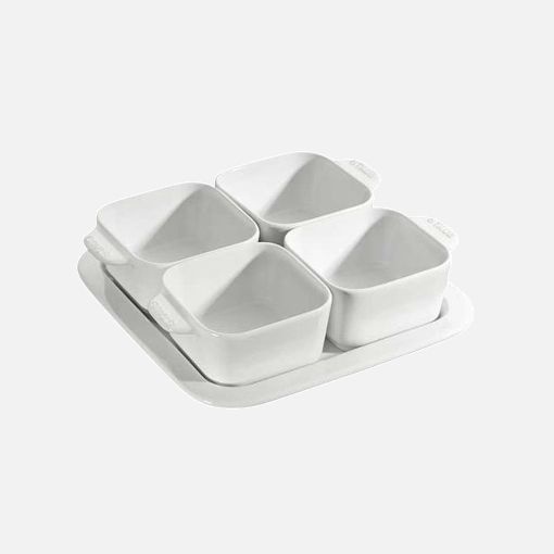 사각 서빙세트(애피타이저) 화이트