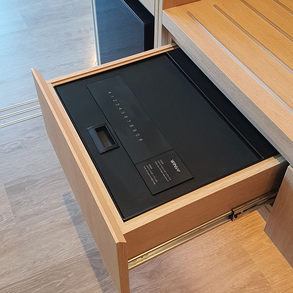 5성급 호텔 서랍형 금고 WS-3540TB 가정용 블랙 스테인레스