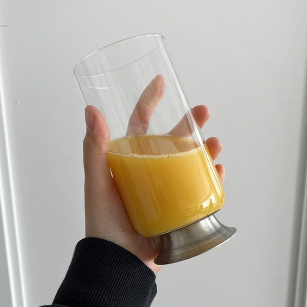 홈카페 내열 유리컵 스텐굽 아이스커피 하이볼 맥주잔 500ml