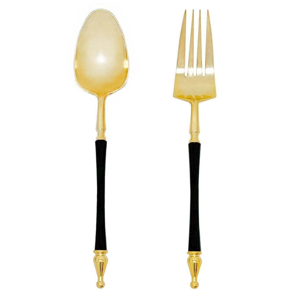 오늘의집 노르딕 투톤 골드블랙 20cm 스푼 5P + 포크 5P