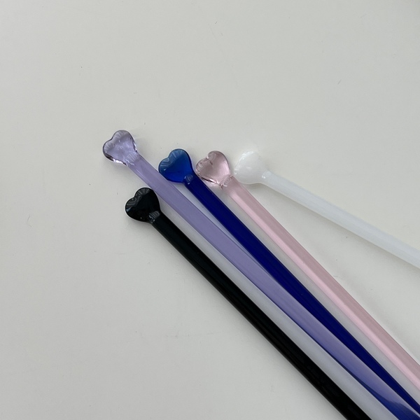 내열 유리 롱 머들러 스틱 6color