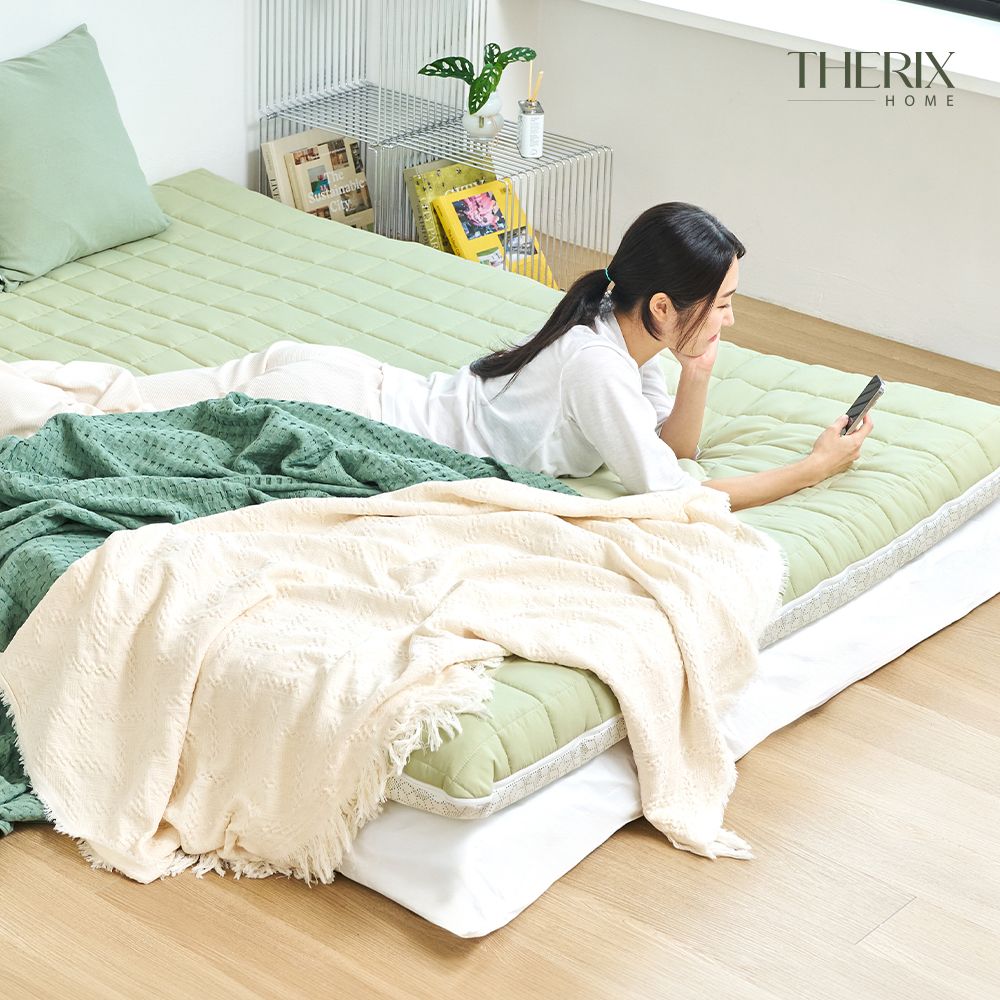 오늘의집 더릭스홈 12존 토퍼매트리스 6cm 10cm 13cm 침대 접이식 바닥 수면매트 (MS/SS/Q)