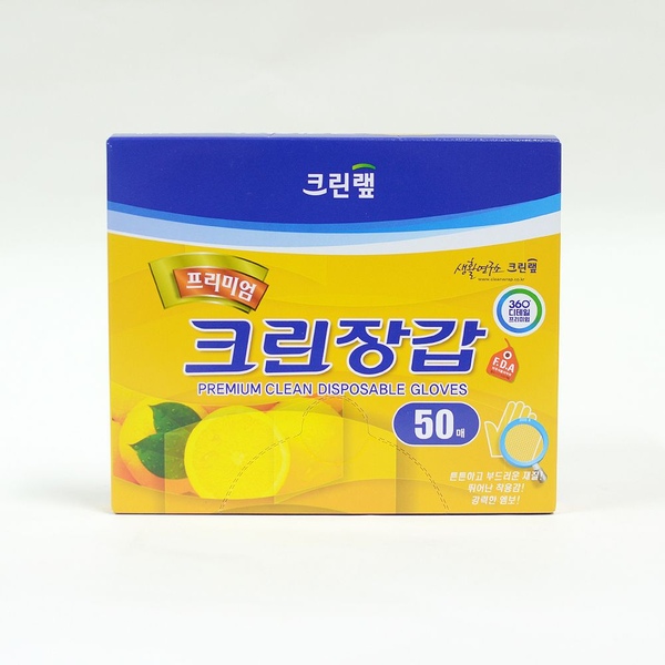 크린랲 프리미엄크린장갑 일회용 위생 비닐장갑