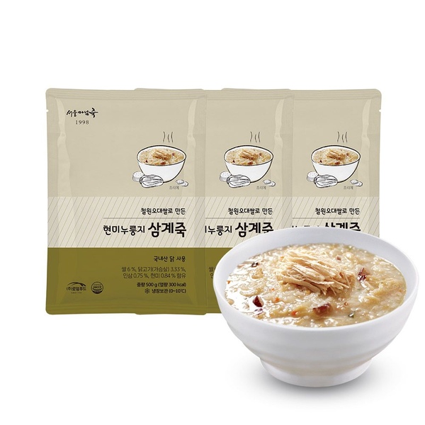 현미누룽지삼계죽 500g 3팩 Set