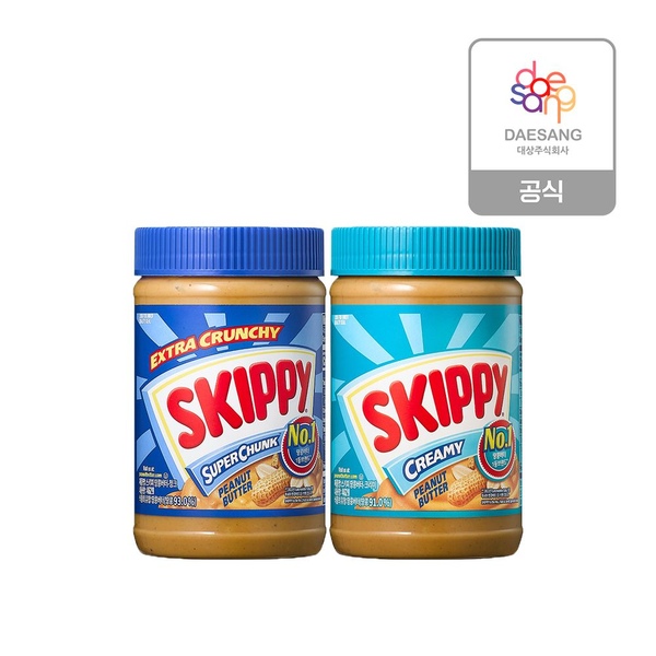 스키피 땅콩버터462g 2종(청크/크리미) 2개 골라담기