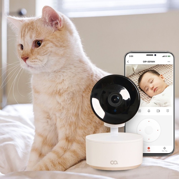 움직임감지 상하좌우 회전 반려동물 홈캠 카메라 미니 CCTV 홈카메라