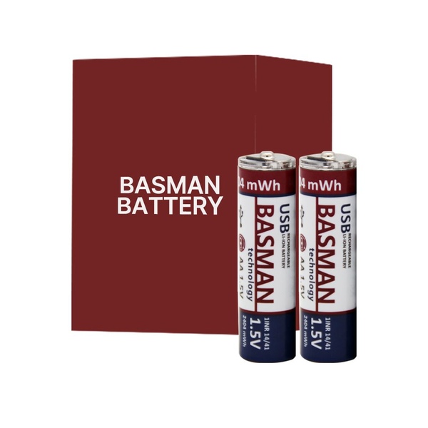 2세대 C타입 충전식 건전지 리튬이온 배터리 AA 2개입 (1650mAh)