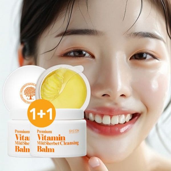 [1+1]프리미엄 비타민 셔벗 클렌징밤 90ml+90ml 7가지 천연오일 딥클렌징