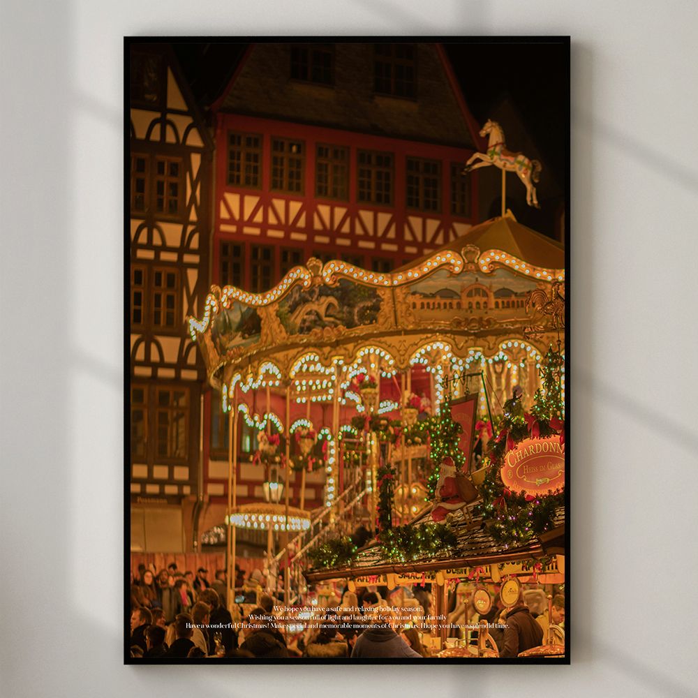 크리스마스 회전목마 A 포스터 인테리어 캔버스 액자 가격 비교 유홍아트 크리스마스 회전목마 A 포스터 인테리어 캔버스 액자