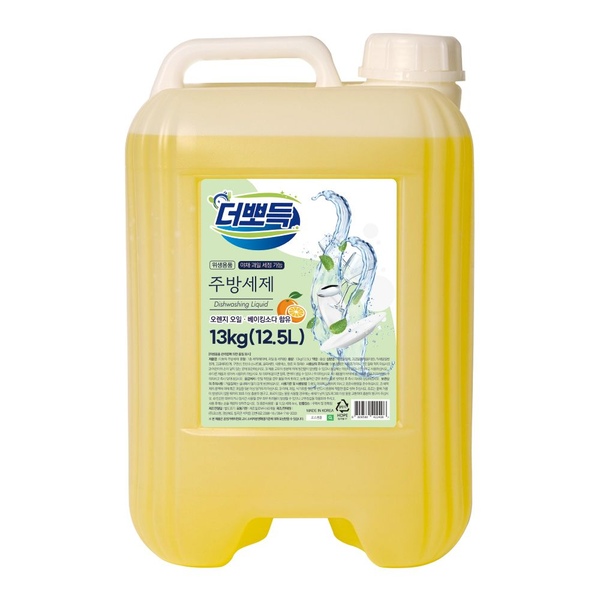 더뽀득 1종 대용량 주방세제 업소용 13kg 말통