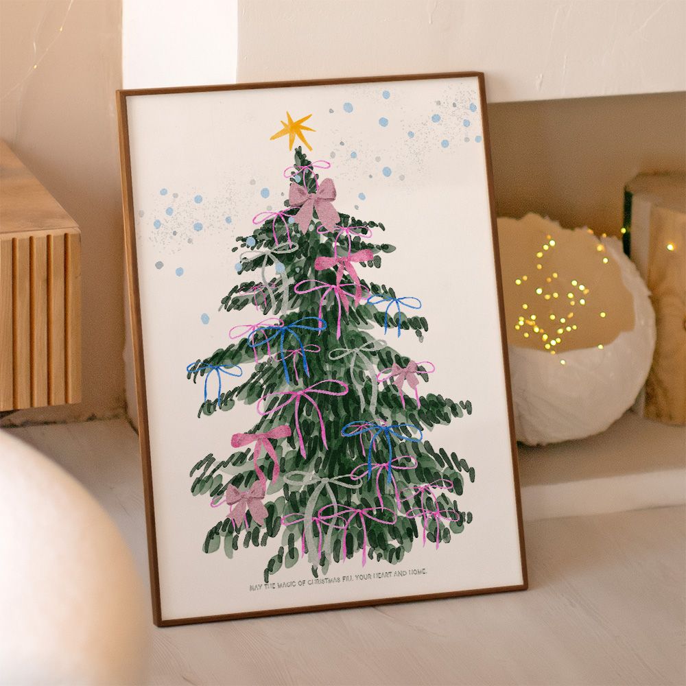 홀리데이 리본트리 포스터 액자 30종 - C88 Twinkling Tree 가격 비교 아트밀 홀리데이 리본트리 포스터 액자 30종 - C88 Twinkling Tree