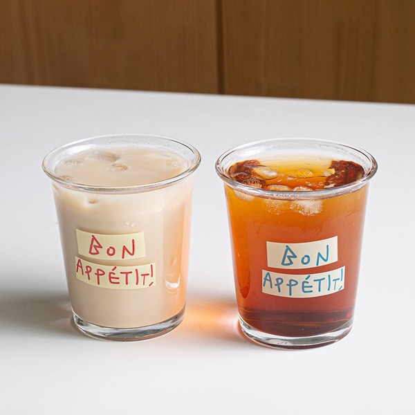 본아페티 강화유리컵 2개 350ml 2colors