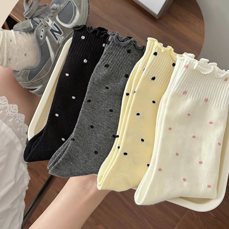 오늘의집 부카즈 bookaz 4+1 도트 땡땡이 양말 5sets!