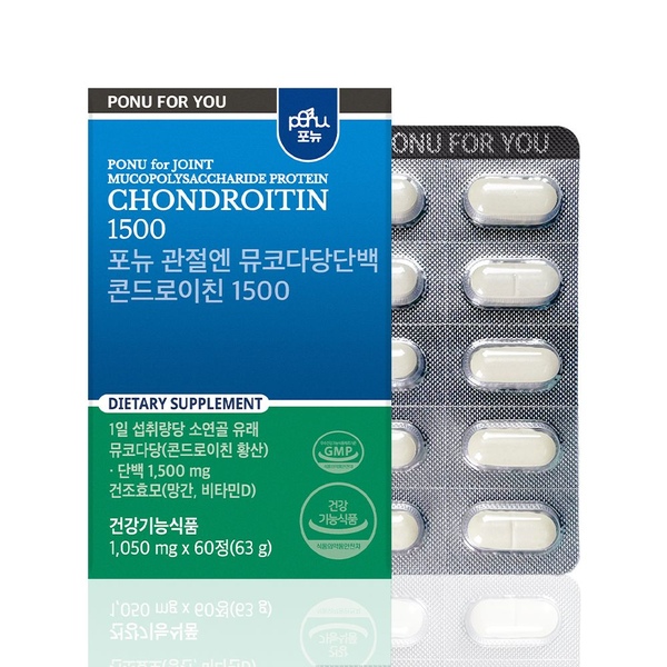 관절엔 뮤코다당단백 콘드로이친 1500 1050mg x 60정