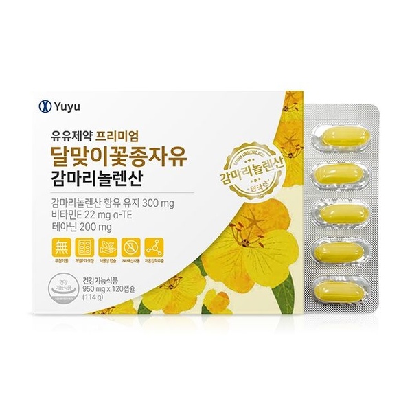 유유제약 프리미엄 달맞이꽃종자유 감마리놀렌산 950mg x 120캡슐