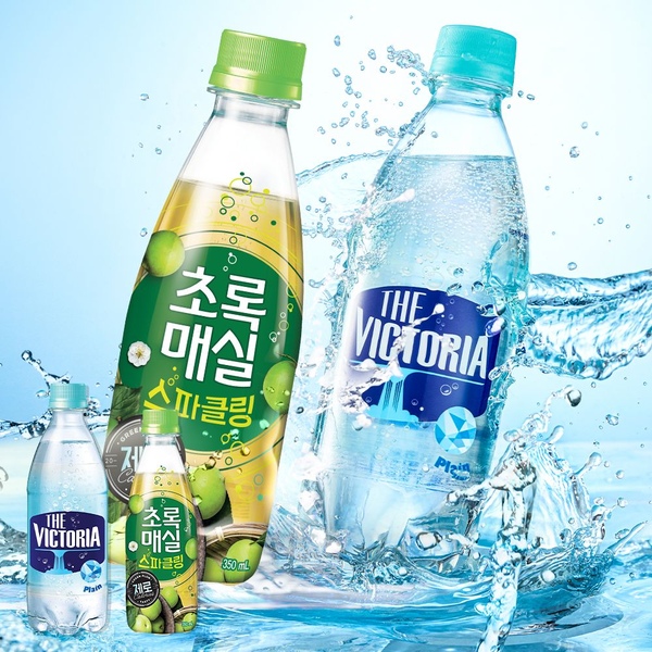 초록매실 스파클링 제로350mL*20개+더빅토리아 탄산수500mL*20개