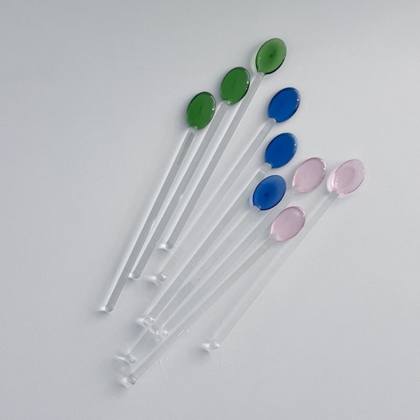 내열 유리 캔디 티스푼 머들러 3color