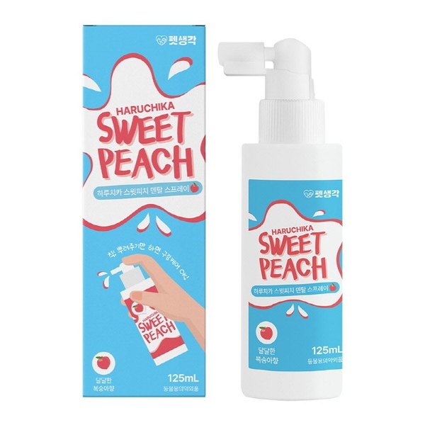 하루치카 스윗피치 덴탈스프레이 강아지 구강 케어 구취 치석 뿌리는 치약 125ml