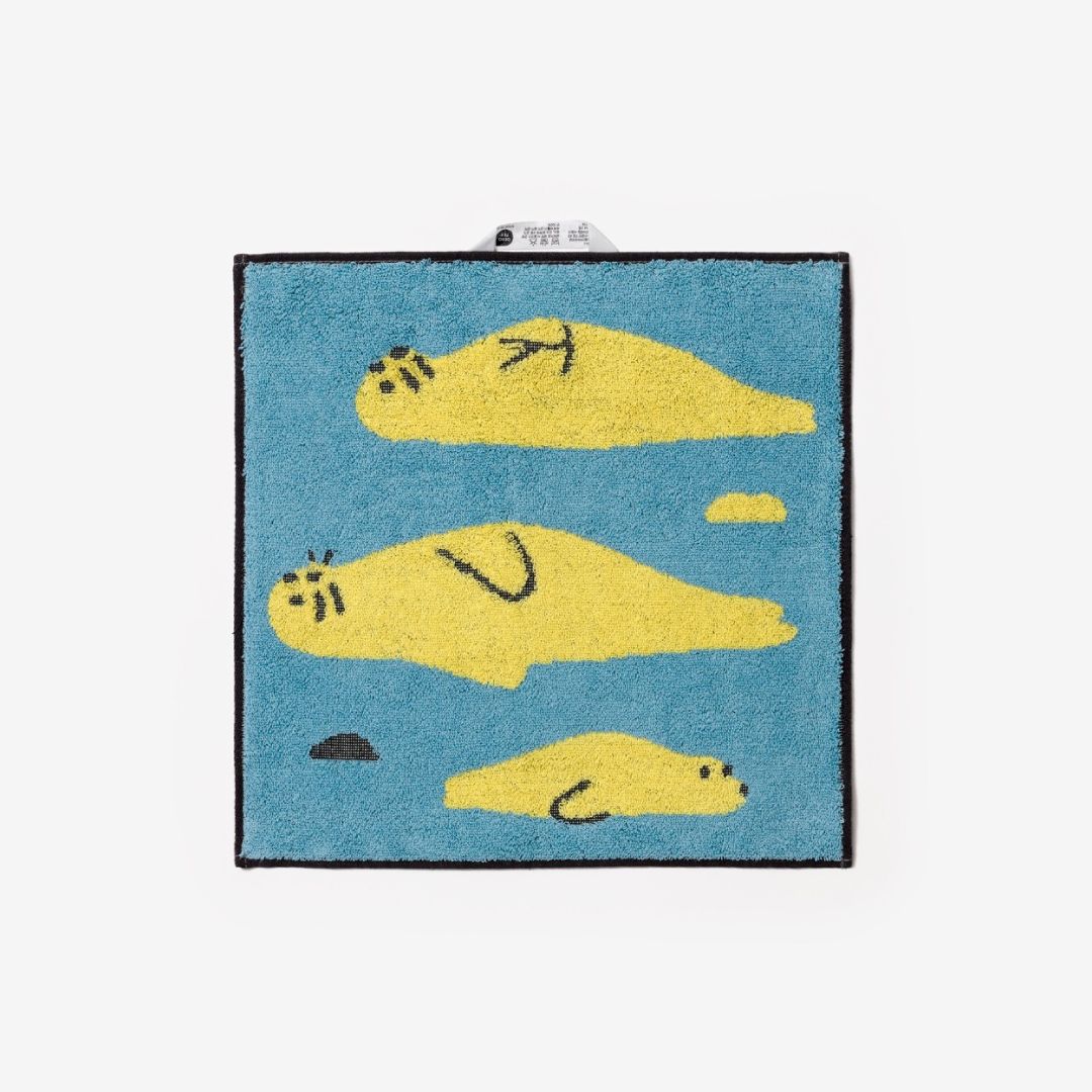 웜그레이테일 씰 프렌즈 핸드 타월 - 블루