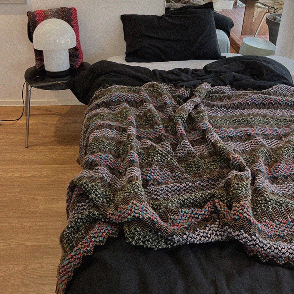 무성화 카뮈 에스닉 블랭킷 캠핑 담요 쇼파커버 2colors