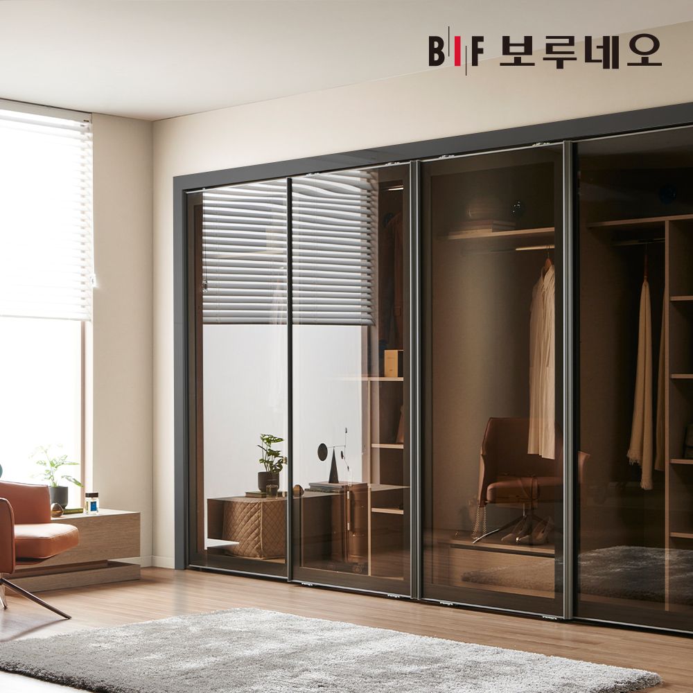 보루네오 하우스 강화유리 슬라이딩 붙박이장 240~390cm E0등급