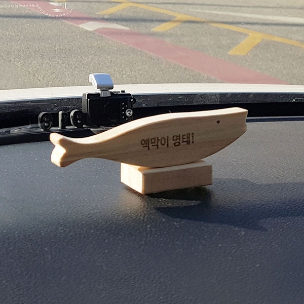 차량용 주차번호판 새차선물 액막이명태 캐릭터 귀여운북어 차량액운방지
