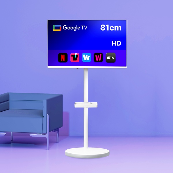 삼탠바이미 81cm(32인치) 스마트 구글 TV 화이트 세트 삼텐바이미 티비 거치대 끌레어