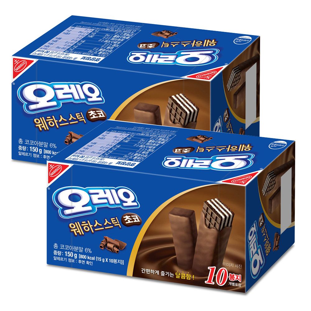 오레오 웨하스 스틱 초코 150g*2개 가격 비교 동서식품 오레오 웨하스 스틱 초코 150g*2개