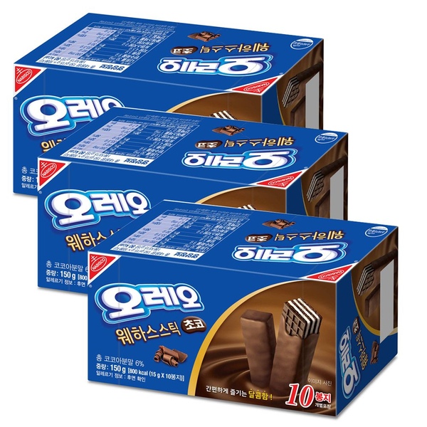 오레오 웨하스 스틱 초코 150g*3개