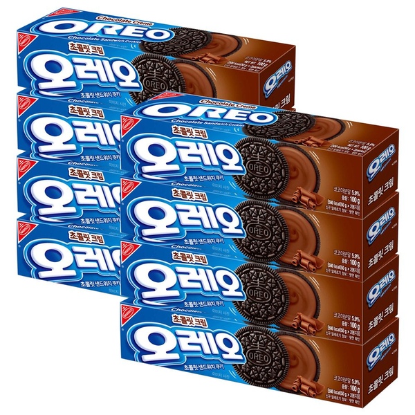 오레오 초콜릿 크림 샌드위치 쿠키 100g*8개