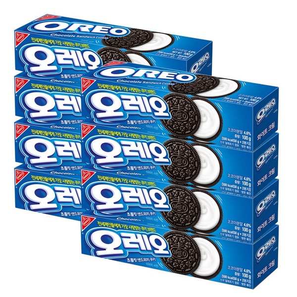 오레오 화이트크림 초콜릿 샌드위치 쿠키 100g*8개