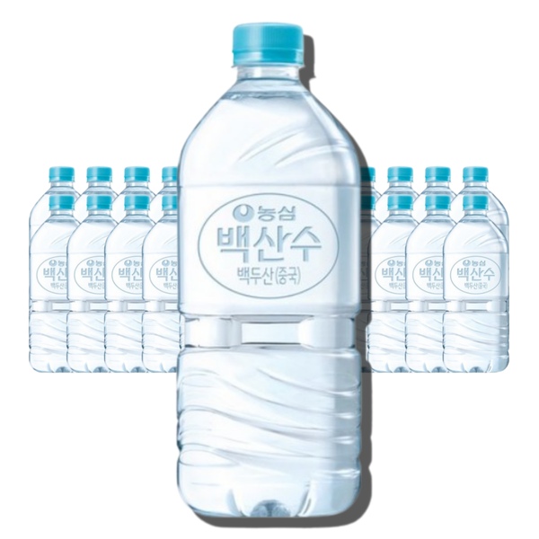 백산수 1리터*24개 무라벨생수 백두산물