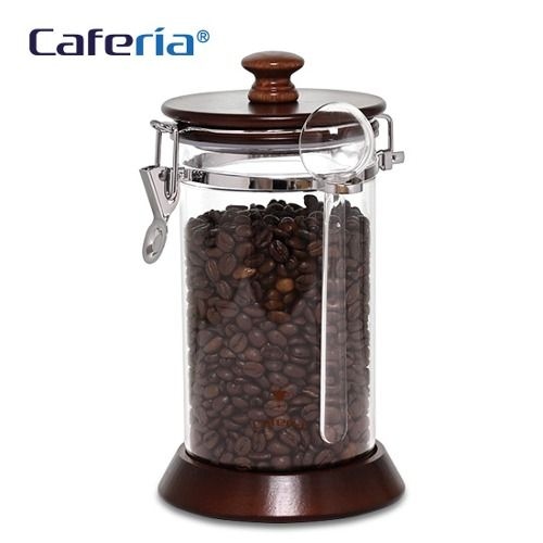 나무/아크릴 밀폐 커피보관용기 1000ml (CA3)원두보관용기,원두보관통,원두보관